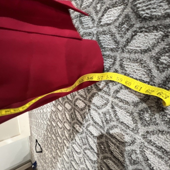 Vintage Red Dress Leslie Fay 8 Rhinestone 80s Maxi - Picture 9 of 11